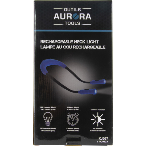 Lampe de travail, Lampe tour de cou, Rechargeable, 300 lumens M & M Nord Ouest Inc