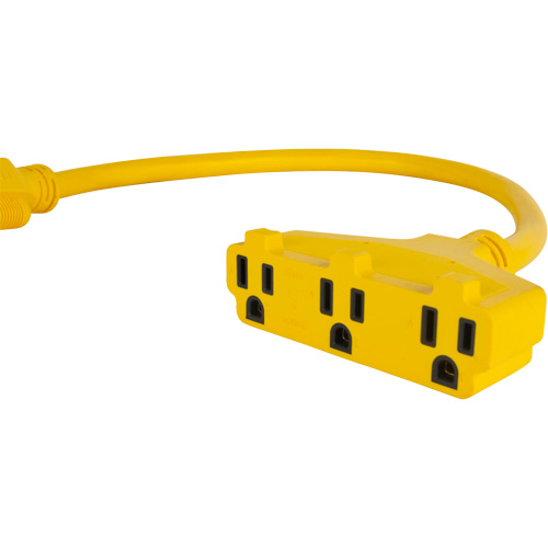 Extension Power Adapter, Outdoor, STOW, 12/3 AWG, 15 A, 3 Outlet(s), 2' M & M Nord Ouest Inc