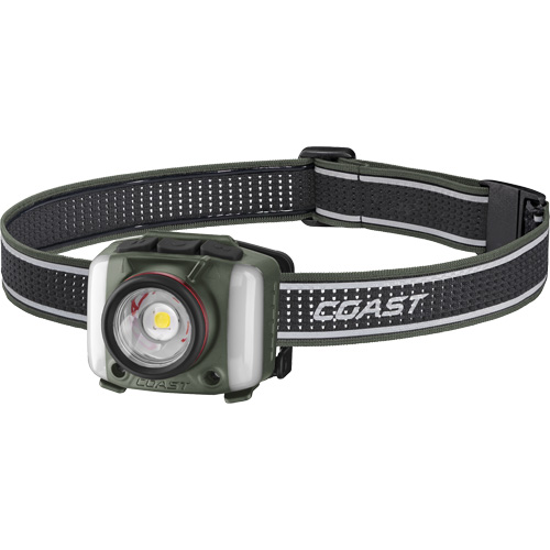 Lampe frontale FL97R &agrave; trois couleurs avec syst&egrave;me Twist Focus et commande vocale, DEL, 830 lumens, 2 hres de fonctionnement, piles Rechargeable M & M Nord Ouest Inc