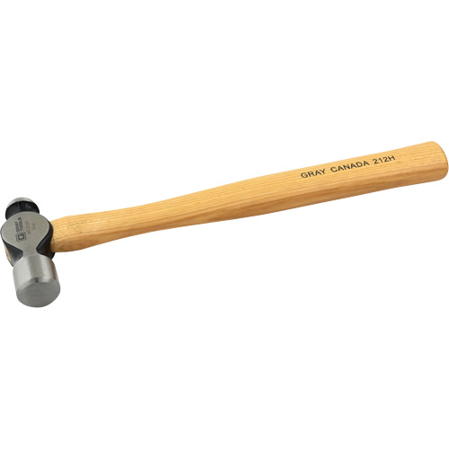 Ball Pein Hammer, 12 oz. Head Weight, Plain Face, Wood Handle M & M Nord Ouest Inc