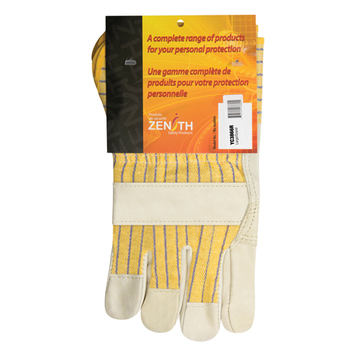 Gants d'ajusteur &agrave; paume renforc&eacute;e, Grand, Paume en Cuir fleur de vache, Doublure en Coton M & M Nord Ouest Inc