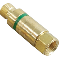 Flashback Arrestors - Oxy/Fuel Gas, Fuel Gas (red)/Oxygen (green), Regulator Adaptor Style M & M Nord Ouest Inc