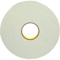 Double-Coated Foam Tape, 33 m (108') L x 25.4 mm (1") W, 62 mils, Urethane M & M Nord Ouest Inc