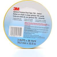 764 General-Purpose Vinyl Tape, 76 mm (3") W x 32.9 m (108') L, 5 mils, Yellow M & M Nord Ouest Inc