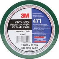 471 Vinyl Tape, 50.8 mm (2") W x 32.9 m (108') L, 5.2 mils, Green M & M Nord Ouest Inc