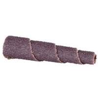 Cartouche de bande abrasive conique ALO, 100 Grain, 5/8" dia., Oxyde d'aluminium, 1-1/2" lo, 1/8" Dimension de l'arbre M & M Nord Ouest Inc