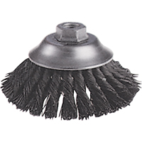Brosses-boisseau &agrave; fils nou&eacute;s - Brosse-boisseau &eacute;vas&eacute;e, Dia. 6", Fils 0,02", Arbre 5/8"-11, Acier M & M Nord Ouest Inc