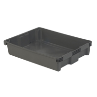 Contenants Stack-N-Nest Polylewton, 6,1" x 29,6" x 22,4", Gris M & M Nord Ouest Inc