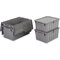 Contenants de distribution Flipak en plastique poly&eacute;thyl&egrave;ne (PE), 11,8" x 9,8" x 7,7", Gris M & M Nord Ouest Inc