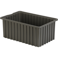 Divider Box&reg; Containers, Polyethylene, 16.5" W x 10.9" D x 7" H, Grey M & M Nord Ouest Inc