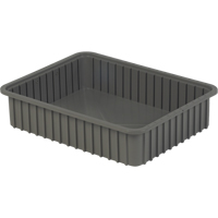 Divider Box&reg; Containers, Polyethylene, 22.4" W x 17.4" D x 5" H, Grey M & M Nord Ouest Inc