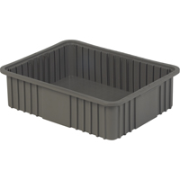 Divider Box, Polyethylene, 20.9" W x 15.9" D x 6" H, Grey M & M Nord Ouest Inc