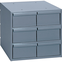 Casiers &agrave; tiroirs industriels, 6 tiroirs, 11-3/4" la x 11-5/8" p x 10-7/8" h, Gris M & M Nord Ouest Inc