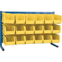 Rayonnage &agrave; persienne avec bacs, 18 bacs, 36" la x 8-1/4" p x 22" h M & M Nord Ouest Inc