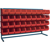 Rayonnage &agrave; persienne avec bacs, 36 bacs, 72" la x 15" p x 40" h M & M Nord Ouest Inc