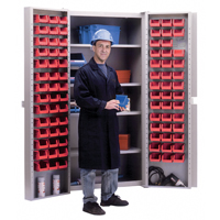 Deep-Door Combination Cabinet, 38" W x 24" D x 72" H, 4 Shelves CB477 | M & M Nord Ouest Inc