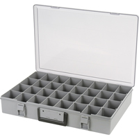 Boîte &agrave; compartiments, Plastique, 32 compartiments, 18-1/2" la x 13" p, 3" h, Gris M & M Nord Ouest Inc