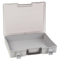 Boîte &agrave; compartiments, Plastique, 15-1/2" la x 11-3/4" p, 2-1/2" h, Gris M & M Nord Ouest Inc