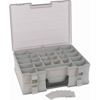 Boîte &agrave; compartiments, Plastique, 48 compartiments, 15-1/2" la x 11-3/4" p, 5" h, Gris M & M Nord Ouest Inc