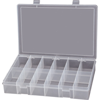 Boîtes à compartiments compactes en polypropylène, 13-1/8" la x 9" p x 2-5/16" h, 12 compartiments CB501 | M & M Nord Ouest Inc