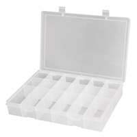 Compact Polypropylene Compartment Cases, 11" W x 6-3/4" D x 1-3/4" H, 18 Compartments CB511 | M & M Nord Ouest Inc