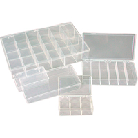 Boîte à compartiments K-Resin, Plastique, 36 compartiments, 6-9/16" la x 9-5/8" p, 1-1/2" h, Transparent CB707 | M & M Nord Ouest Inc
