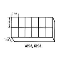 Boîte &agrave; compartiments K-Resin, Plastique, 12 compartiments, Transparent M & M Nord Ouest Inc