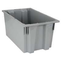 Contenants Stack & Nest, 9" x 18" x 11", Gris M & M Nord Ouest Inc