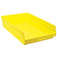 Bacs de rangement pour tablettes, 11-1/8" la x 4" H x 17-7/8" p, Jaune, Capacit&eacute; 40 lb M & M Nord Ouest Inc