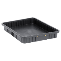Bacs divisibles conducteurs, Polypropyl&egrave;ne, 17-1/2" la x 22-1/2" p x 3" h, Noir M & M Nord Ouest Inc