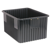 Conductive Dividable Grid Containers, Polypropylene, 17-1/2" W x 22-1/2" D x 8" H, Black M & M Nord Ouest Inc