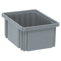Divider Box&reg; Containers, Plastic, 10.9" W x 8.3" D x 5" H, Grey M & M Nord Ouest Inc