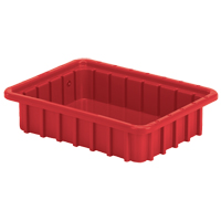 Divider Box&reg; Containers, Polyethylene, 22.4" W x 17.4" D x 5" H, Red M & M Nord Ouest Inc