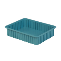Divider Box&reg; Containers, Polyethylene, 22.4" W x 17.4" D x 5" H, Light Blue M & M Nord Ouest Inc