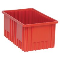 Divider Box&reg; Containers, Plastic, 16.5" W x 10.9" D x 8" H, Red M & M Nord Ouest Inc