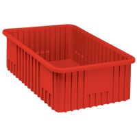 Contenants Divider Box, Plastique, 22,5" la x 17,5" p x 8" h, Rouge M & M Nord Ouest Inc