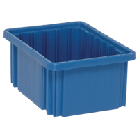 Contenants Divider Box, Plastique, 10,9" la x 8,3" p x 5" h, Bleu M & M Nord Ouest Inc