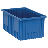 Contenants Divider Box<sup>MD</sup>, Plastique, 16,5" la x 10,9" p x 8" h, Bleu CC950 | M & M Nord Ouest Inc