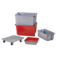 Stack-N-Nest&reg; Plexton Containers, 20.1" W x 42.5" D x 14.1" H, Grey M & M Nord Ouest Inc