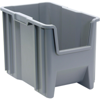 Contenants &agrave; empiler g&eacute;ants, 10-7/8" la, 12-1/2" h x 17-1/2" p, Gris M & M Nord Ouest Inc