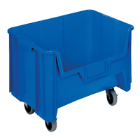Bac g&eacute;ant mobile empilable, 12-7/16" ha x 19-7/8" la x 15-1/4" p, Capacit&eacute; de 250 lb, Bleu M & M Nord Ouest Inc