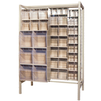 Syst&egrave;me de stockage &agrave; glissi&egrave;re &agrave; bacs basculants autonome, 51-1/4" la x 26" p x 77" h, 101 tiroirs M & M Nord Ouest Inc