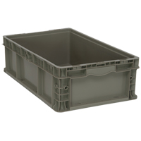 Contenant pliable et empilable, 15" la x 24" p x 7,5" h, Gris M & M Nord Ouest Inc