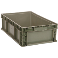 Contenant empilable, 15" la x 15" p x 9,5" h, Gris M & M Nord Ouest Inc