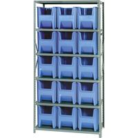&eacute;l&eacute;ment de rayonnage avec bacs empilables, Acier, Sans boulons, Capacit&eacute; 800 lb, 36" la x 75" h x 18" p M & M Nord Ouest Inc