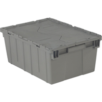 Contenants de distribution Flipak en plastique poly&eacute;thyl&egrave;ne (PE), 21,9" x 15,2" x 9,3", Gris M & M Nord Ouest Inc