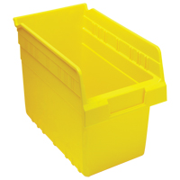 Store-Max Shelf Bins, 6-5/8" W x 8" H x 11-5/8" D, Yellow, 44 lbs. Capacity M & M Nord Ouest Inc