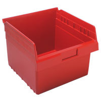Store-Max Shelf Bins, 11-1/8" W x 8" H x 11-5/8" D, Red, 44 lbs. Capacity M & M Nord Ouest Inc