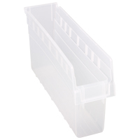 Store-Max Shelf Bins, 4-3/8" W x 8" H x 17-7/8" D, Clear, 56 lbs. Capacity M & M Nord Ouest Inc