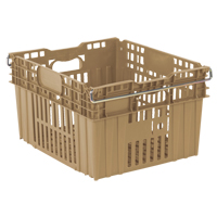 Contenant en plastique empilable Stack-N-Nest pour l'agriculture, 20" x 24" x 13,4", Beige M & M Nord Ouest Inc